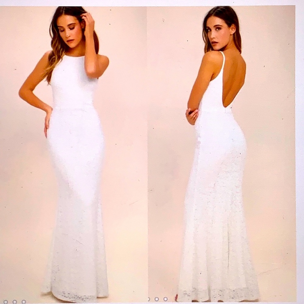 ✨New! Lulus Ephemeral Lace Bridal Maxi Dress